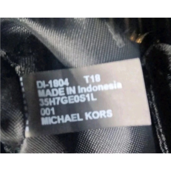 Michael Kors Ellis Small Satchel Black Leather Handbag NWOT - Picture 5 of 11